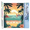 Image de Figured'Art Peinture par Numéro Adulte Affiche Vintage Hawaii - Activité Manuelle Kit de Loisir Créatif DIY Numéro d'Art Complet - 40x50cm sans châssis en bois