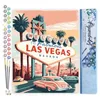 Image de Figured'Art Peinture par Numéro Adulte Affiche Vintage Las Vegas - Activité Manuelle Kit de Loisir Créatif DIY Numéro d'Art Complet - 40x50cm sans châssis en bois