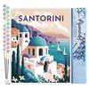 Image de Figured'Art Peinture par Numéro Adulte Affiche Vintage Santorin - Activité Manuelle Kit de Loisir Créatif DIY Numéro d'Art Complet - 40x50cm sans châssis en bois