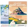 Image de Figured'Art Peinture par Numéro Adulte avec Cadre Affiche Vintage Mont Saint-Michel - Activité Manuelle Kit de Loisir Créatif DIY Numéro d'Art Complet - 40x50cm toile tendue sur châssis