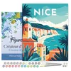 Image de Figured'Art Peinture par Numéro Adulte avec Cadre Affiche Vintage Nice - Activité Manuelle Kit de Loisir Créatif DIY Numéro d'Art Complet - 40x50cm toile tendue sur châssis