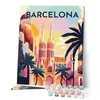 Image de Figured'Art Peinture par Numéro Adulte avec Cadre - 40x50cm Toile tendue sur Châssis - Kit Loisir Créatif Détente - Déco DIY - Vintage Barcelone