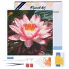 Image de Figured’Art Mini Diamond Painting Broderie Diamant 25x25cm avec Cadre Toile Tendue et Perles Rondes - Nénuphar Rose - Kit Complet DIY Activité Manuelle Loisirs Créatifs Adultes