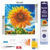 Image de Figured’Art Mini Diamond Painting Broderie Diamant 25x25cm Toile Entière Roulée avec Perles Rondes - Tournesol Éclatant au Soleil - Kit Complet DIY Activité Manuelle Loisirs Créatifs Adultes