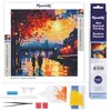 Image de Figured’Art Mini Diamond Painting Broderie Diamant 25x25cm Toile Entière Roulée avec Perles Rondes - Nuit Romantique - Kit Complet DIY Activité Manuelle Loisirs Créatifs Adultes