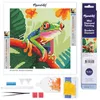 Image de Figured’Art Mini Diamond Painting Broderie Diamant 25x25cm Toile Entière Roulée avec Perles Rondes - Rainette Tropicale aux Yeux Rouges - Kit Complet DIY Activité Manuelle Loisirs Créatifs Adultes
