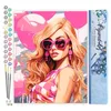Image de Figured'Art Peinture par Numéro Adulte Ballons Roses et Diva - Activité Manuelle Kit de Loisir Créatif DIY Numéro d'Art Complet - 40x50cm sans châssis en bois