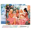 Image de Figured'Art Peinture par Numéro Adulte avec Cadre Toast des Divas au Jardin - Activité Manuelle Kit de Loisir Créatif DIY Numéro d'Art Complet - 40x50cm toile tendue sur châssis