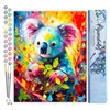 Image de Figured'Art Peinture par Numéro Adulte Koala Coloré Abstrait - Activité Manuelle Kit de Loisir Créatif DIY Numéro d'Art Complet Animaux - 40x50cm sans châssis en bois