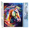 Image de Figured'Art Peinture par Numéro Adulte Cheval Coloré Abstrait - Activité Manuelle Kit de Loisir Créatif DIY Numéro d'Art Complet Animaux - 40x50cm sans châssis en bois