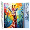 Image de Figured'Art Peinture par Numéro Adulte Girafe Colorée Abstraite - Activité Manuelle Kit de Loisir Créatif DIY Numéro d'Art Complet Animaux - 40x50cm sans châssis en bois