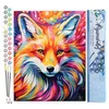 Image de Figured'Art Peinture par Numéro Adulte Renard Coloré Abstrait - Activité Manuelle Kit de Loisir Créatif DIY Numéro d'Art Complet Animaux - 40x50cm sans châssis en bois