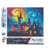 Image de Figured’Art Diamond Painting Broderie Diamant 40x50cm Toile Entière Roulée avec Strass Perles Carrés - Château fantastique - Kit Complet 5D DIY Activité Manuelle Loisirs Créatifs Adultes
