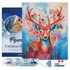 Image de Figured’Art Diamond Painting Broderie Diamant 40x50cm Avec Cadre Toile Tendue Strass Perles Carrés - Cerf coloré en fleurs - Kit Complet 5D DIY Activité Manuelle Loisirs Créatifs Adultes