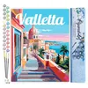 Image de Figured'Art Peinture par Numéro Adulte Affiche de voyage Valette - Activité Manuelle Kit de Loisir Créatif DIY Numéro d'Art Complet - 40x50cm sans châssis en bois