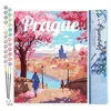 Image de Figured'Art Peinture par Numéro Adulte Affiche de voyage Prague en fleurs - Activité Manuelle Kit de Loisir Créatif DIY Numéro d'Art Complet - 40x50cm sans châssis en bois