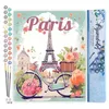 Image de Figured'Art Peinture par Numéro Adulte Affiche de voyage Paris en fleurs - Activité Manuelle Kit de Loisir Créatif DIY Numéro d'Art Complet - 40x50cm sans châssis en bois