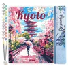 Image de Figured'Art Peinture par Numéro Adulte Affiche de voyage Kyoto en fleurs - Activité Manuelle Kit de Loisir Créatif DIY Numéro d'Art Complet - 40x50cm sans châssis en bois
