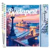 Image de Figured'Art Peinture par Numéro Adulte Affiche de voyage Budapest - Activité Manuelle Kit de Loisir Créatif DIY Numéro d'Art Complet - 40x50cm sans châssis en bois