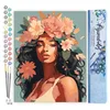 Image de Figured'Art Peinture par Numéro Adulte Beauté couronnée de pivoines - Activité Manuelle Kit de Loisir Créatif DIY Numéro d'Art Complet - 40x50cm sans châssis en bois