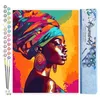 Image de Figured'Art Peinture par Numéro Adulte Dame africaine lumineuse - Activité Manuelle Kit de Loisir Créatif DIY Numéro d'Art Complet - 40x50cm sans châssis en bois