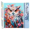 Image de Figured'Art Peinture par Numéro Adulte Hibou coloré en fleurs - Activité Manuelle Kit de Loisir Créatif DIY Numéro d'Art Complet - 40x50cm sans châssis en bois