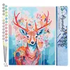 Image de Figured'Art Peinture par Numéro Adulte Cerf coloré en fleurs - Activité Manuelle Kit de Loisir Créatif DIY Numéro d'Art Complet - 40x50cm sans châssis en bois