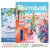 Image de Figured'Art Peinture par Numéro Adulte avec Cadre Affiche de voyage Marrakech - Activité Manuelle Kit de Loisir Créatif DIY Numéro d'Art Complet - 40x50cm toile tendue sur châssis