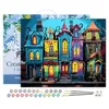 Image de Figured'Art Peinture par Numéro Adulte avec Cadre Maisons gothiques colorées - Activité Manuelle Kit de Loisir Créatif DIY Numéro d'Art Complet - 40x50cm toile tendue sur châssis