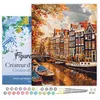Image de Figured'Art Peinture par Numéro Adulte avec Cadre Soleil à Amsterdam - Activité Manuelle Kit de Loisir Créatif DIY Numéro d'Art Complet - 40x50cm toile tendue sur châssis