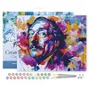 Image de Figured'Art Peinture par Numéro Adulte avec Cadre Street Art Moustache - Activité Manuelle Kit de Loisir Créatif DIY Numéro d'Art Complet - 40x50cm toile tendue sur châssis