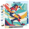 Image de Figured'Art Mini Peinture par Numéro Adulte 20x20cm avec cadre Affiche sportive Rugby - Petit Format Kit de Loisir Créatif DIY Numéro d'Art Complet