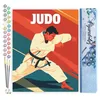 Image de Figured'Art Peinture par Numéro Adulte Affiche sportive Judo - Activité Manuelle Kit de Loisir Créatif DIY Numéro d'Art Complet - 40x50cm sans châssis en bois
