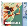 Image de Figured'Art Peinture par Numéro Adulte Affiche sportive Handball - Activité Manuelle Kit de Loisir Créatif DIY Numéro d'Art Complet - 40x50cm sans châssis en bois