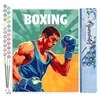 Image de Figured'Art Peinture par Numéro Adulte Affiche sportive Boxe - Activité Manuelle Kit de Loisir Créatif DIY Numéro d'Art Complet - 40x50cm sans châssis en bois