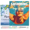 Image de Figured'Art Peinture par Numéro Adulte avec Cadre Affiche sportive Natation - Activité Manuelle Kit de Loisir Créatif DIY Numéro d'Art Complet - 40x50cm toile tendue sur châssis