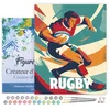 Image de Figured'Art Peinture par Numéro Adulte avec Cadre Affiche sportive Rugby - Activité Manuelle Kit de Loisir Créatif DIY Numéro d'Art Complet - 40x50cm toile tendue sur châssis