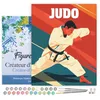 Image de Figured'Art Peinture par Numéro Adulte avec Cadre Affiche sportive Judo - Activité Manuelle Kit de Loisir Créatif DIY Numéro d'Art Complet - 40x50cm toile tendue sur châssis