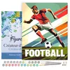 Image de Figured'Art Peinture par Numéro Adulte avec Cadre Affiche sportive Football - Activité Manuelle Kit de Loisir Créatif DIY Numéro d'Art Complet - 40x50cm toile tendue sur châssis