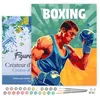 Image de Figured'Art Peinture par Numéro Adulte avec Cadre Affiche sportive Boxe - Activité Manuelle Kit de Loisir Créatif DIY Numéro d'Art Complet - 40x50cm toile tendue sur châssis