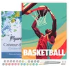 Image de Figured'Art Peinture par Numéro Adulte avec Cadre Affiche sportive Basket - Activité Manuelle Kit de Loisir Créatif DIY Numéro d'Art Complet - 40x50cm toile tendue sur châssis