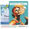 Image de Figured'Art Peinture par Numéro Adulte avec Cadre Affiche sportive Badminton - Activité Manuelle Kit de Loisir Créatif DIY Numéro d'Art Complet - 40x50cm toile tendue sur châssis