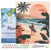 Image de Figured'Art Peinture par Numéro Adulte avec Cadre Vagues du soir - Activité Manuelle Kit de Loisir Créatif DIY Numéro d'Art Complet - 40x50cm toile tendue sur châssis