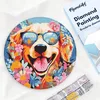 Image de Figured'Art Diamond Painting Adulte Disque Bois Chiot 30 cm