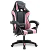 Image de Amstrad AMS-800-PINK Fauteuil / Chaise de bureau Gamer coloris noir & rose - coussin lombaire & appuie tête en occasion ou reconditionné