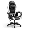 Image de Amstrad Ultimate-White Fauteuil/Chaise de Bureau Gamer Coloris Blanche & Rouge - Coussin Lombaire & appuie tête