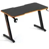 Image de Amstrad DESK120Z-ORANGE Bureau Informatique ou Gamer Finition Orange - Largeur 1m20 - Style Carbone - Porte Casque & gobelet