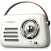 Image de Radio Rétro Portable Ledwood Alma, FM, Bluetooth 5.3 Entrée USB, Puissance 30W - Batterie 3,7V-1500mAh - Retro Vintage - Blanc