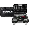 Image de BM TOOLS Coffret Kit Outils 108 pcs BMT-108-PCS Clé à Cliquet Douille Acier Vanadium Douilles, Mécanicien, Garagiste, Bricoleur