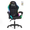 Image de Amstrad AMS-910-LED-BK Fauteuil/Chaise de Bureau Gamer Noir avec éclairage LED 366 Effets - Télécommande